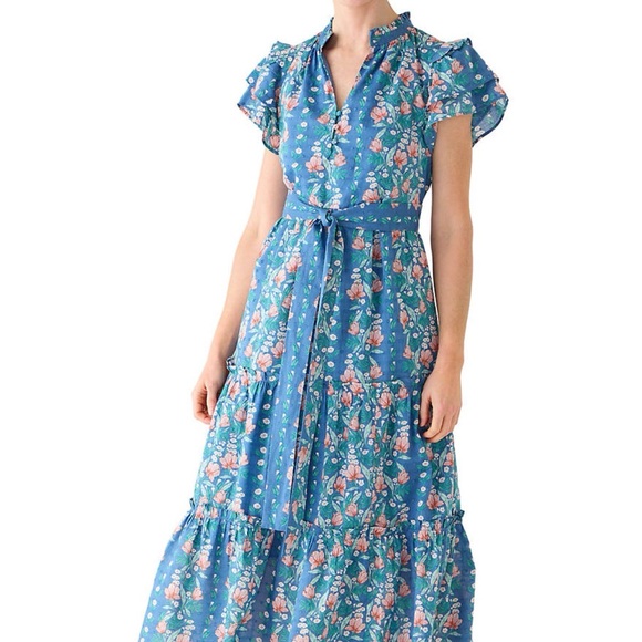 crown & ivy Dresses & Skirts - Crown & Ivy Plus Size Flutter Sleeve Belted Maxi Dress